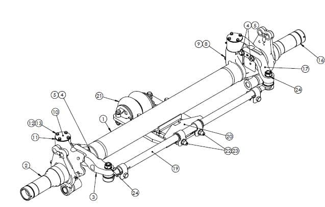 STEERING ROD BETWEEN THE TIE ROD ENDS - Image 2