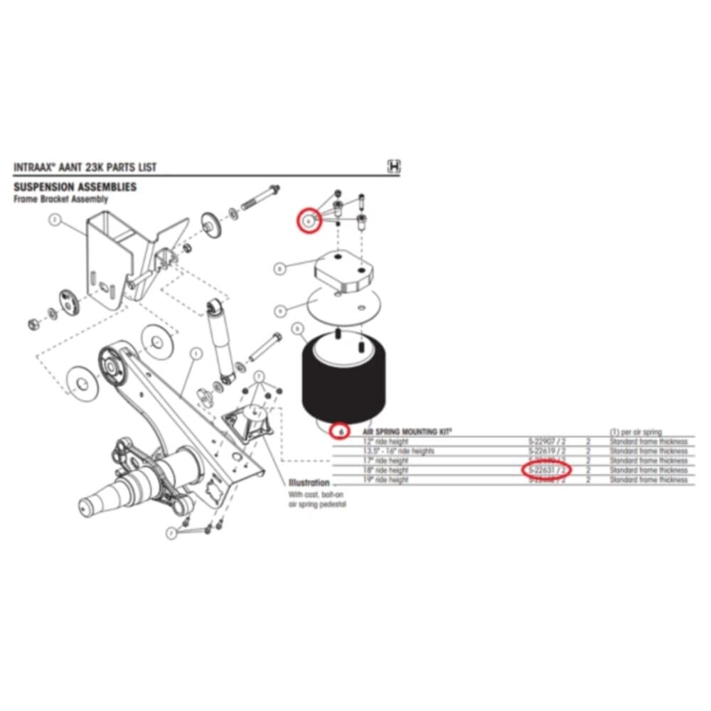 KIT MONTAGE DE AIR SPRING HENDRICKSON - Image 2