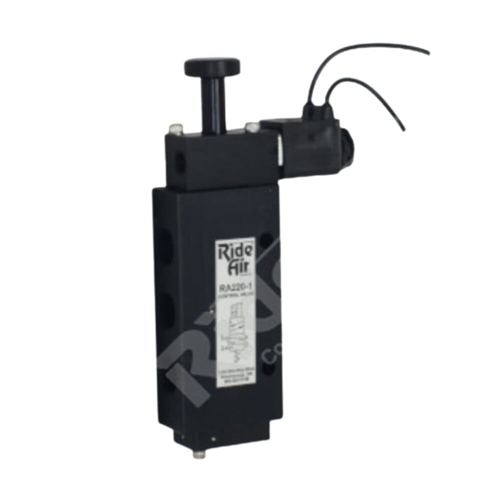 5 PORT SPRING RETURN SOLENOID, W/MANUAL OVERRIDE,EXTERNAL PI